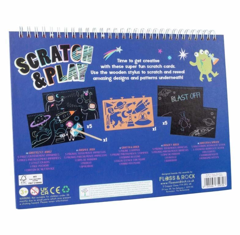 Floss & Rock Scratch and Play Aktivite Kitabı / Space