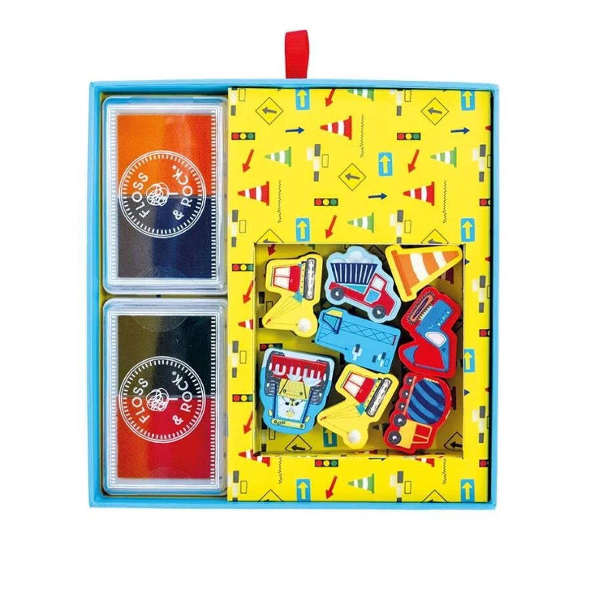 Floss & Rock Stamper Ahşap Baskı Seti / Construction