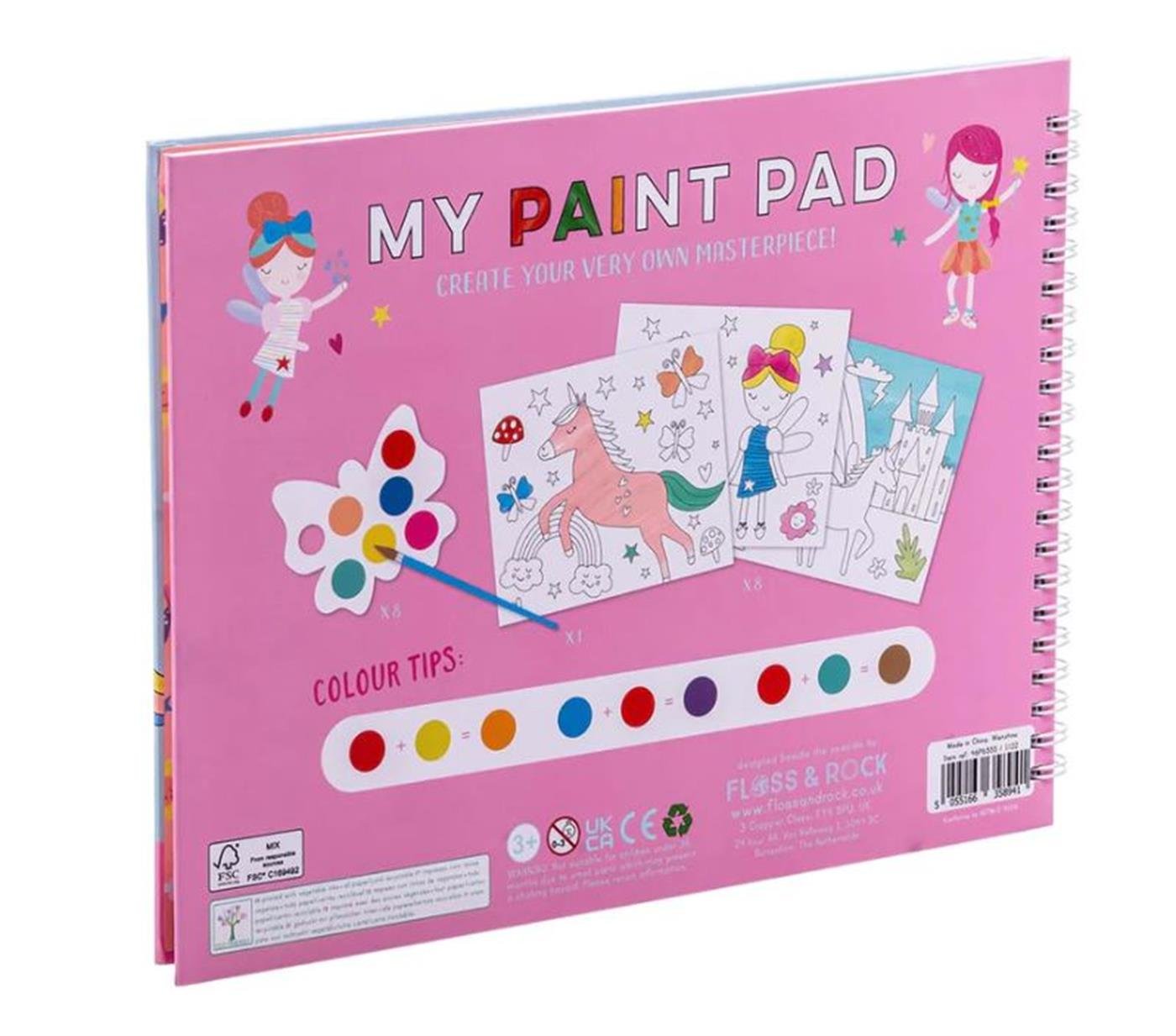 Floss & Rock Sulu Boyalı Boyama Kitabı / Rainbow Fairy