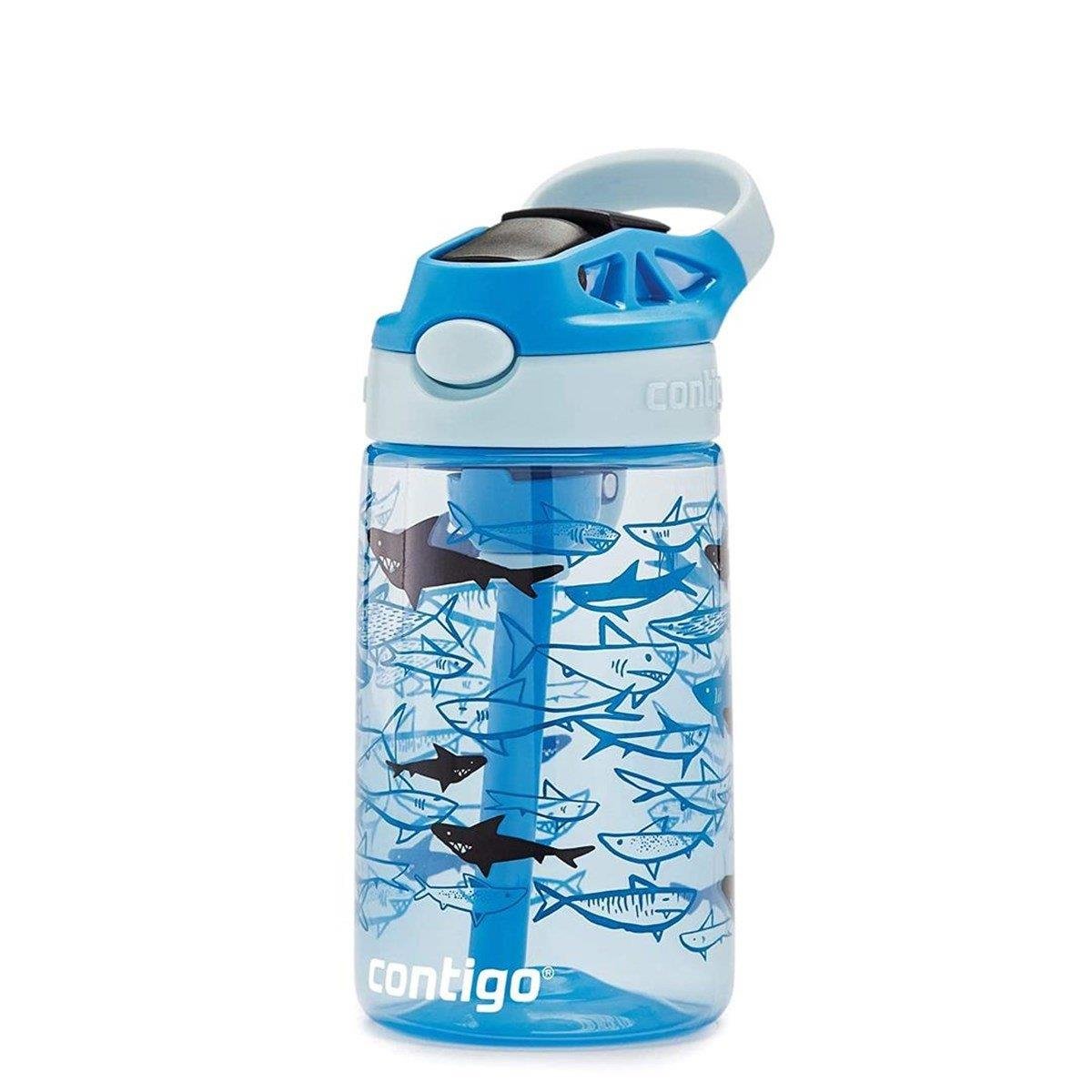Gizmo Flip Pro Sharks Tritan Çocuk Suluğu  420ml Açık Mavi