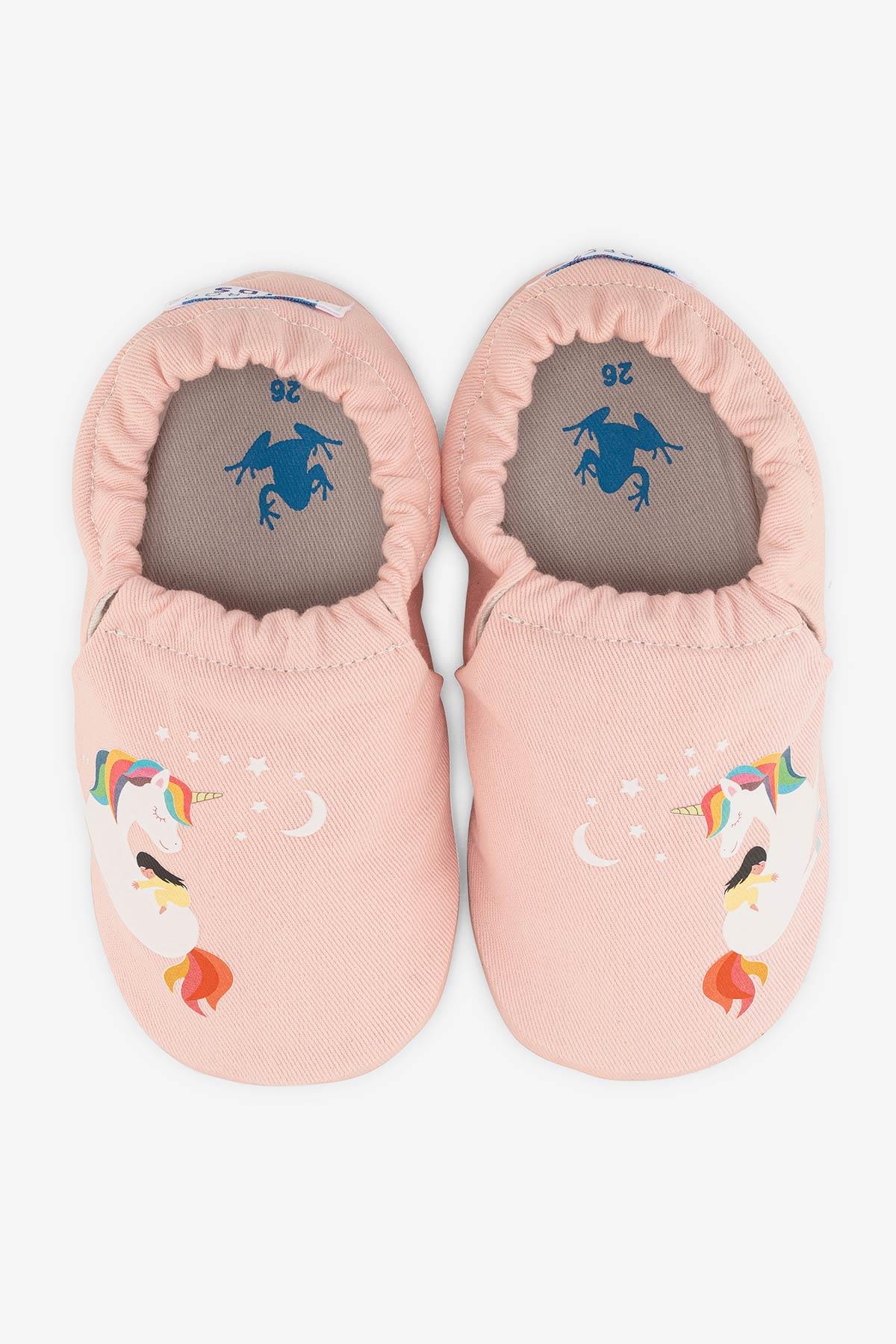 Hopfrög Barefoot Patik Unicorn Toz Pembe
