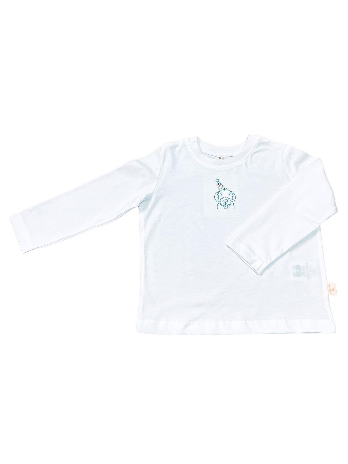 Köpek Nakışlı Uzun Kollu Tshirt STD