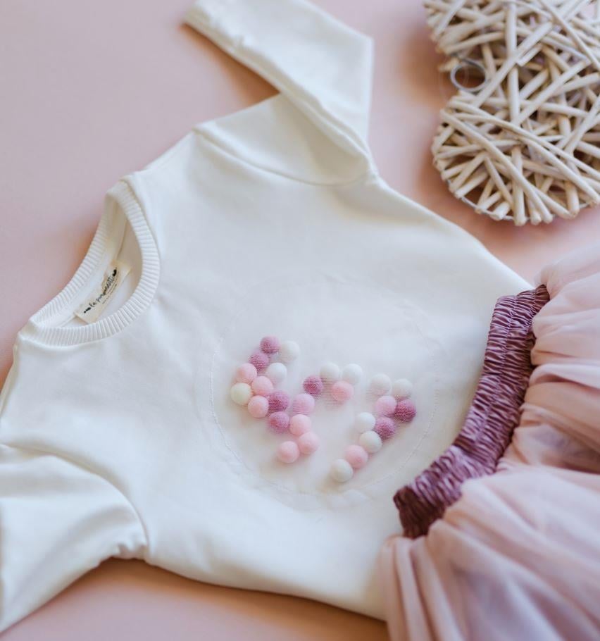 La Pomponette Uzun Kollu T-shirt Rose