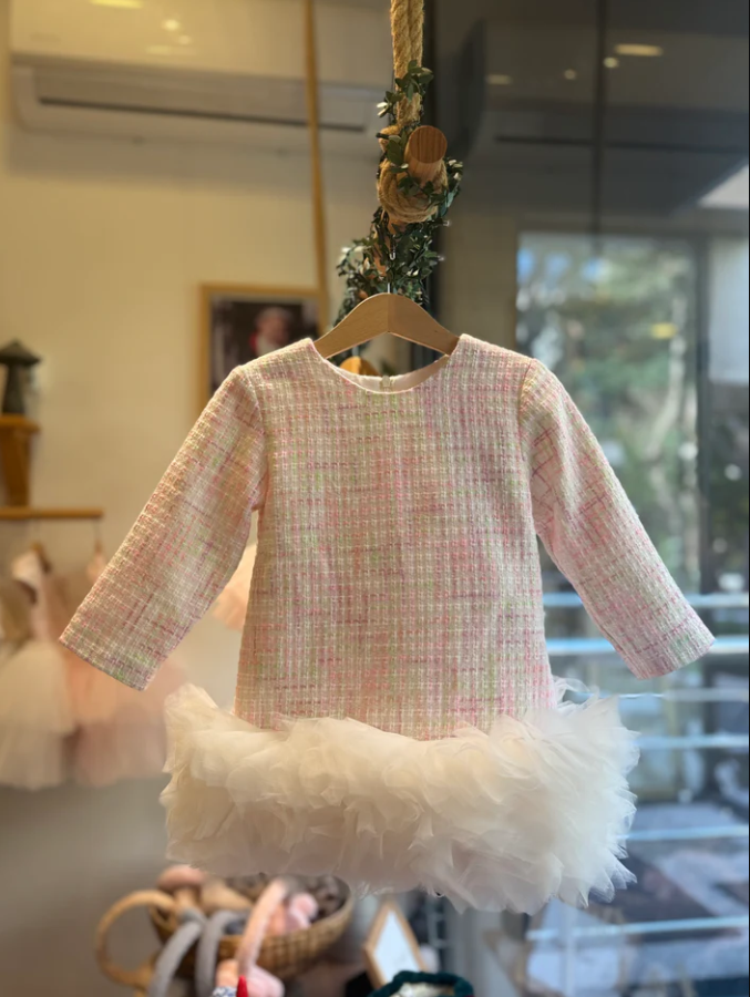 Le Petit Mico Parti Elbisesi Vanilla