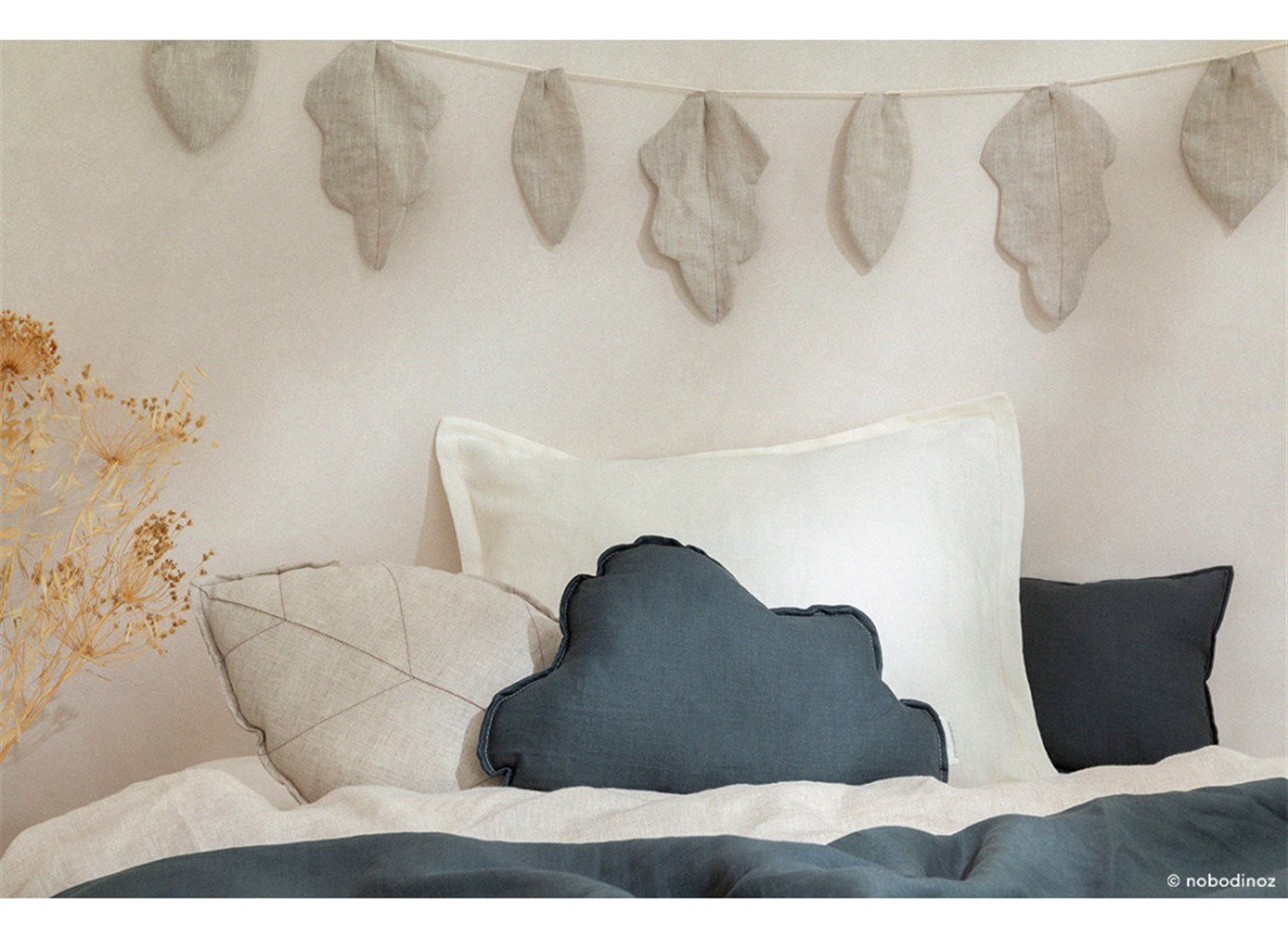 Lin Francais  Dikdörtgen Yastık,Green Blue