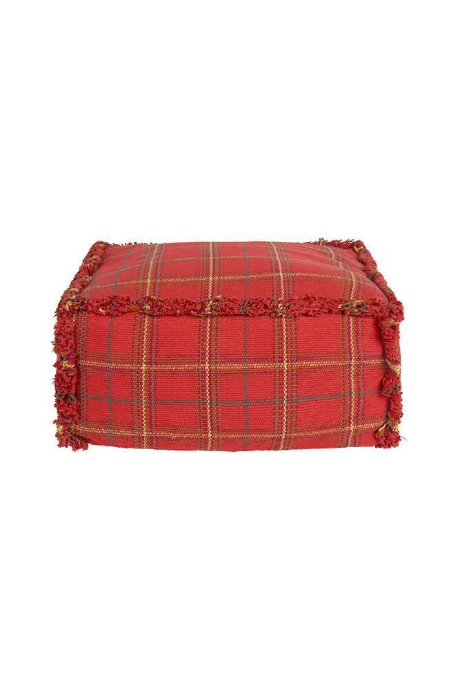 Lorena Canals Çocuk Odası Pufu, Tartan Mapple Red
