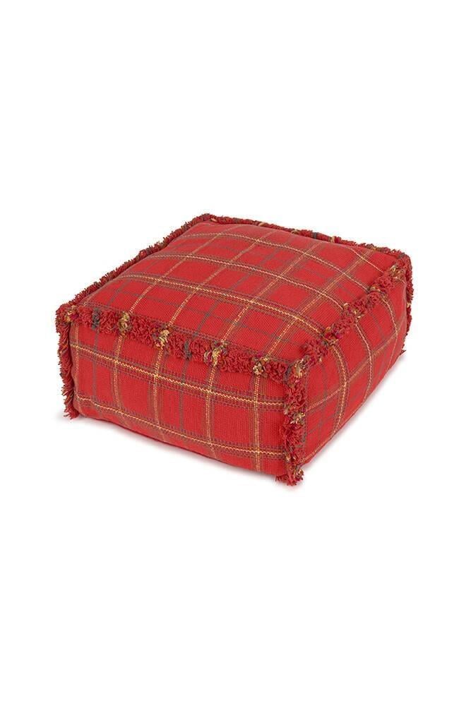 Lorena Canals Çocuk Odası Pufu, Tartan Mapple Red
