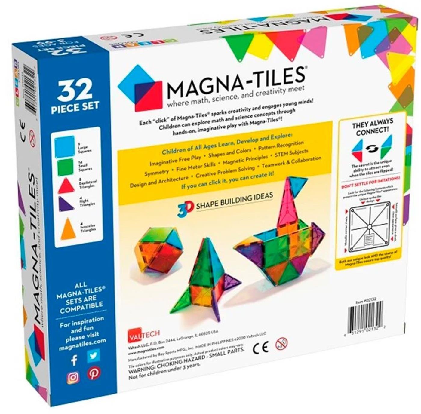 Magna-Tiles Clear Color 32 Parça