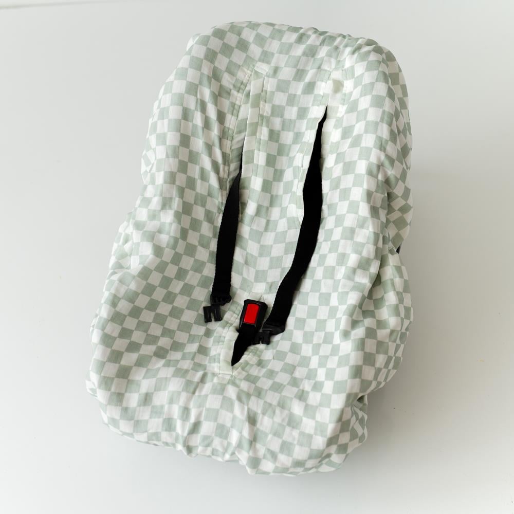 Mama Yoyo %100 Organik Müslin Oto Koltuk Kılıfı Mint Dama