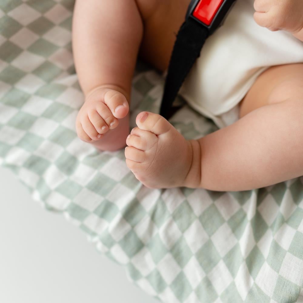 Mama Yoyo %100 Organik Müslin Oto Koltuk Kılıfı Mint Dama