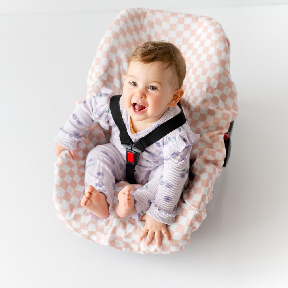 Mama Yoyo %100 Organik Müslin Oto Koltuk Kılıfı Pudra Dama