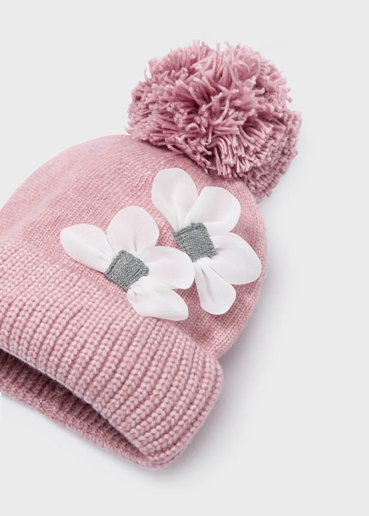 Mayoral Çiçekli Şapka Seti Pembe