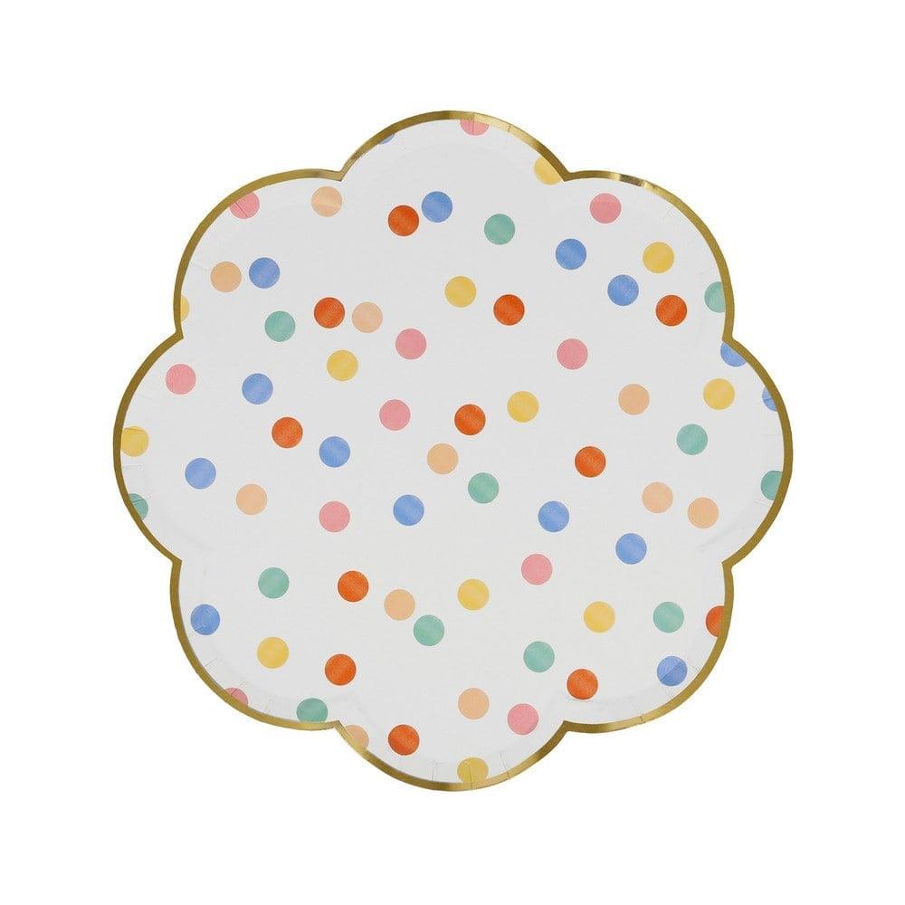 Meri Meri - Colourful Pattern Side Plates - Renkli Desenler Tabaklar - 8'li