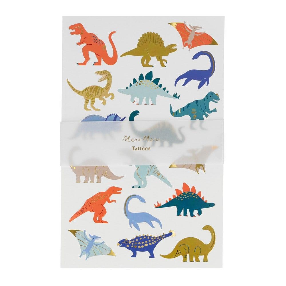 Meri Meri - Dinosaurs Tattoo Sheets - Dinozor Geçici Dövmeleri -2'li