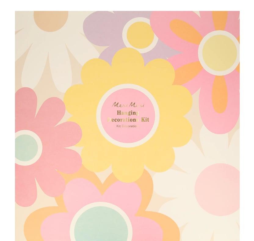 Meri Meri - Groovy Flower Hanging Decorations - Çiçekler Asılan Dekorlar (7'li)