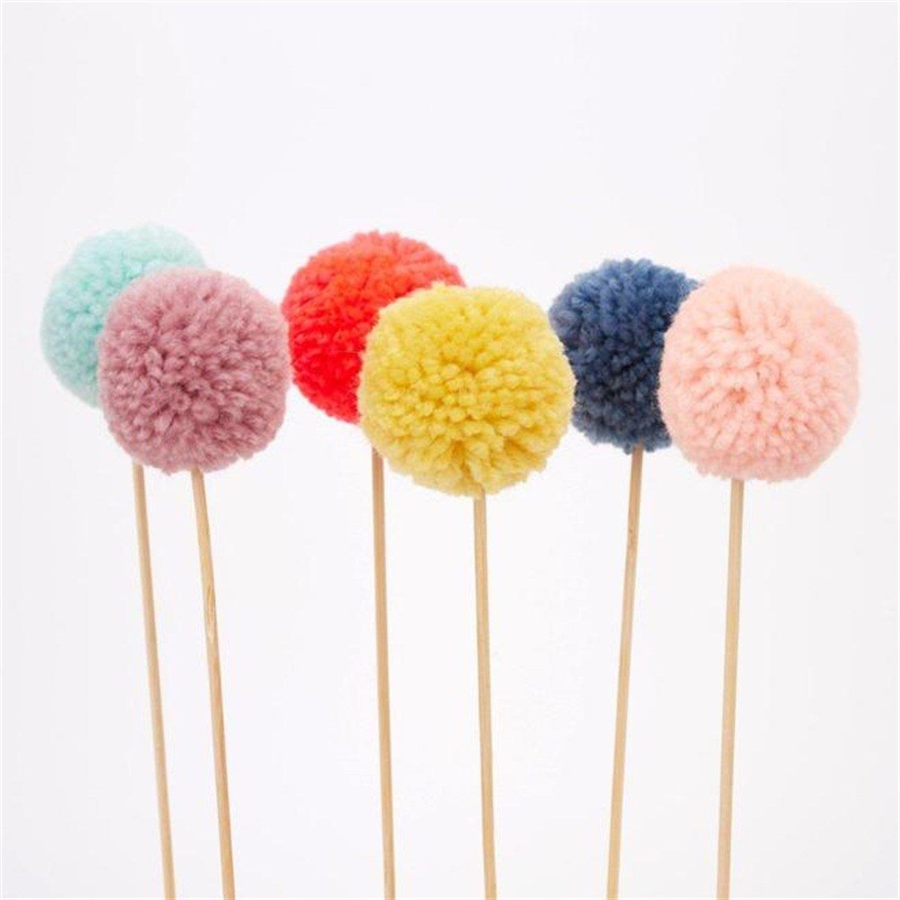 Meri Meri - Multi Pompom Cake Toppers - Çok Ponponlu Pasta Süsü