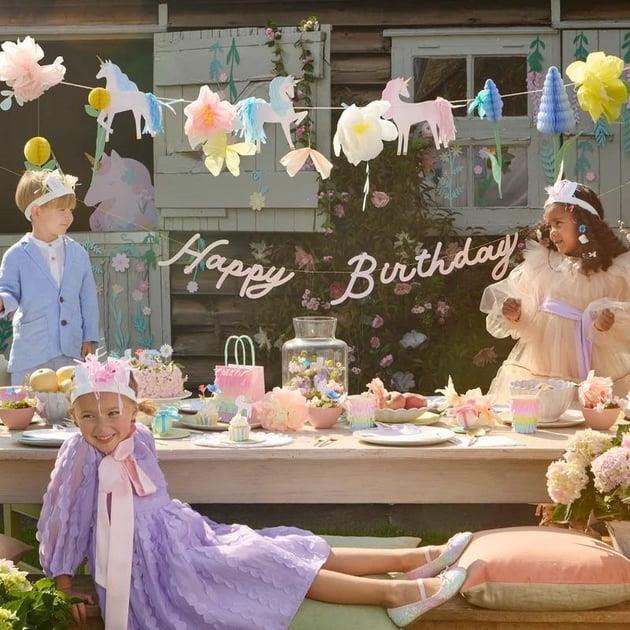 Meri Meri - Unicorn Şekilli Tabak - 8 Adet