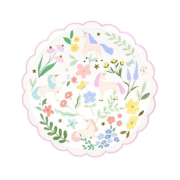 Meri Meri - Unicorn Tabak - M - 8 Adet