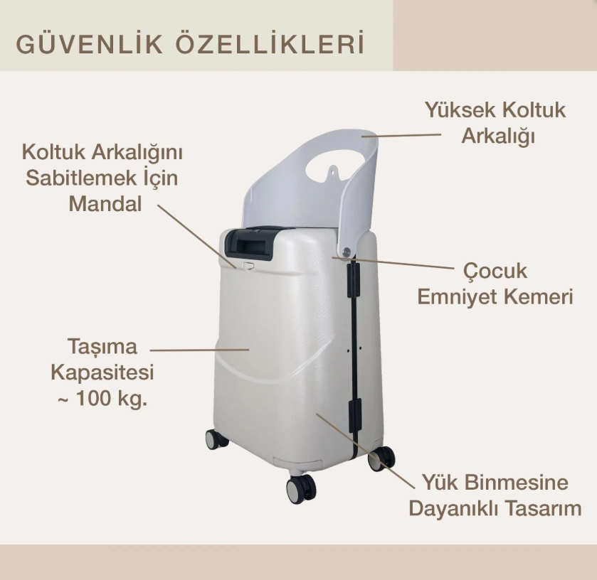 MiaMily Carry On Kabin Boy Valiz - Mist Grey