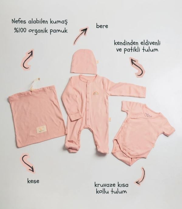 Miela Kids Yeni Doğan Seti, Pembe STD