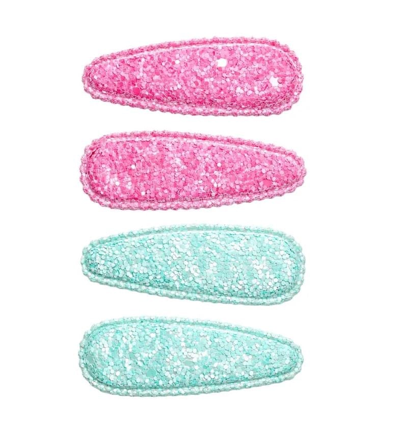 Mini & Kids 4lü Unicorn Glitter Klips Toka- Fuşya