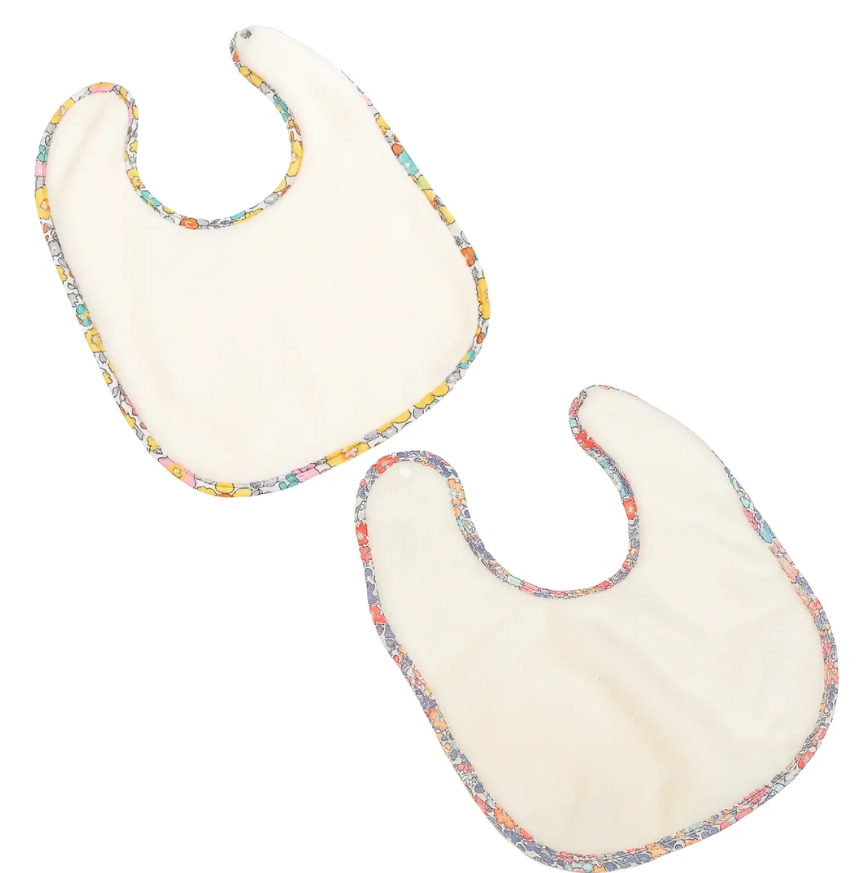 Mini & Kids Liberty Desenli 2'li Kız Bebek Mama Önlük Seti Liberty