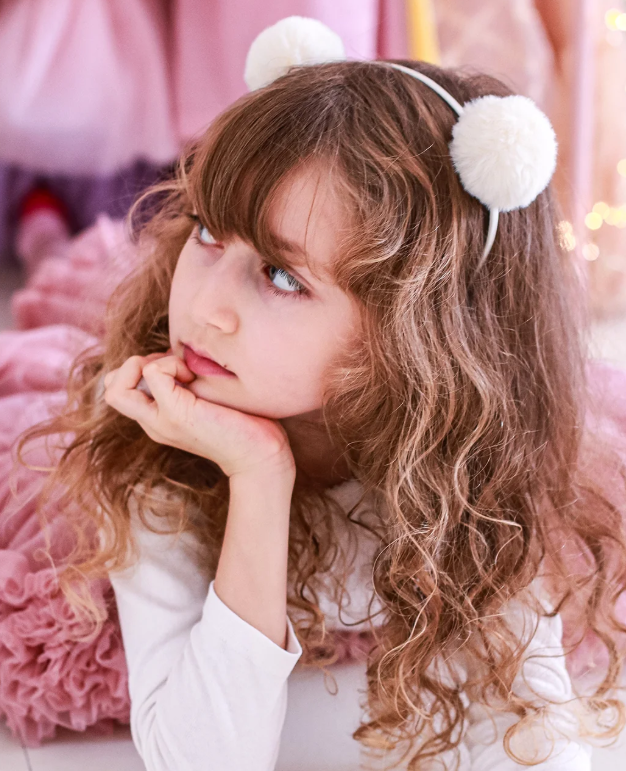 Mini & Kids Mini PonPon Taç Bej