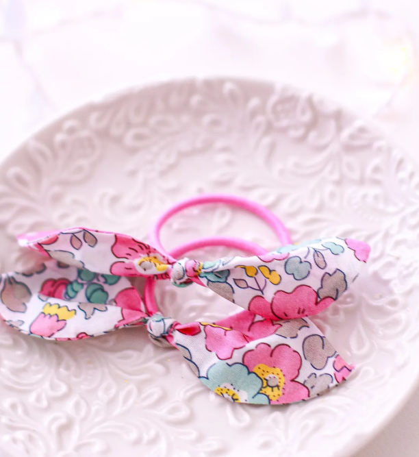 Mini & Kids Tavşan Kulağı Lastikli Toka Betsy Pink