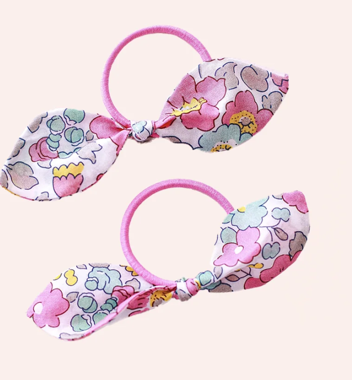 Mini & Kids Tavşan Kulağı Lastikli Toka Betsy Pink