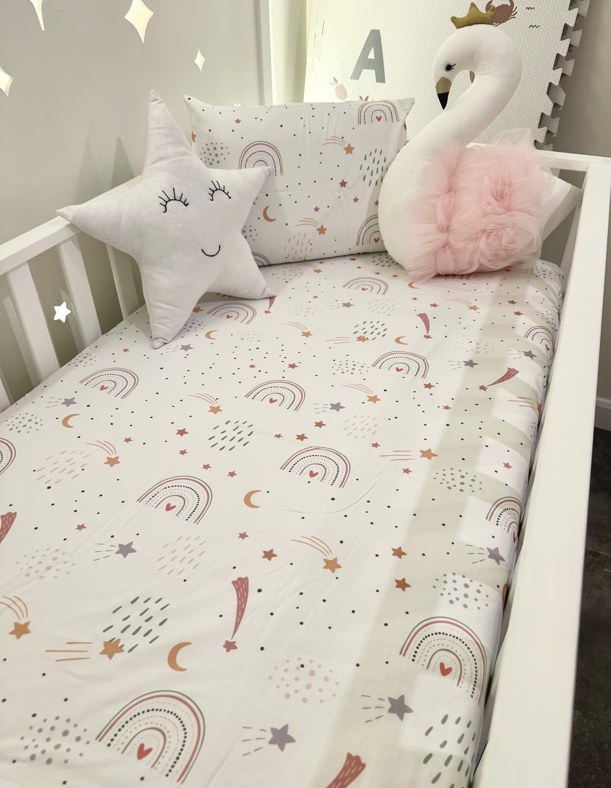 MiniJoyHub Çarşaf Ve Yastık Kılıfı Gökkuşağı