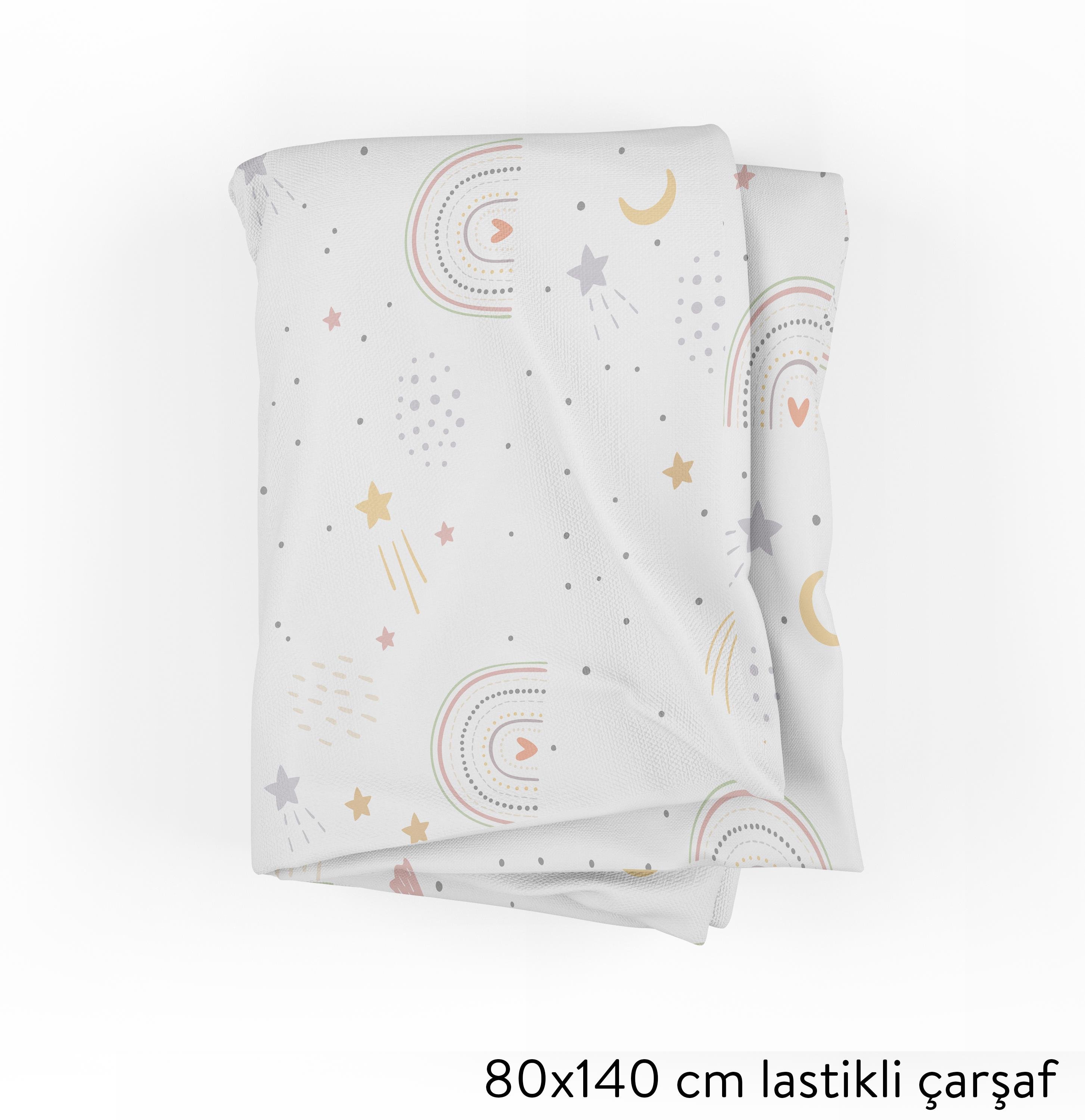 MiniJoyHub Çarşaf Ve Yastık Kılıfı Gökkuşağı