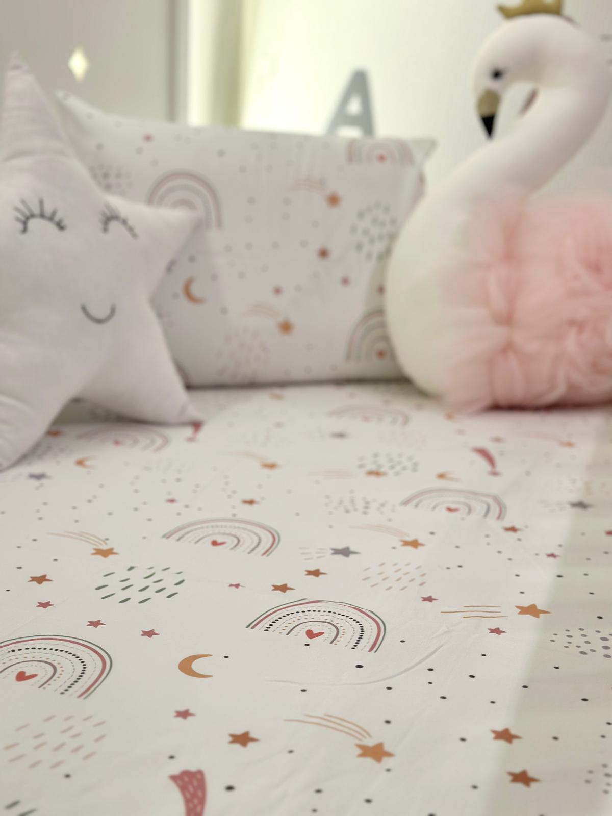 MiniJoyHub Çarşaf Ve Yastık Kılıfı Gökkuşağı