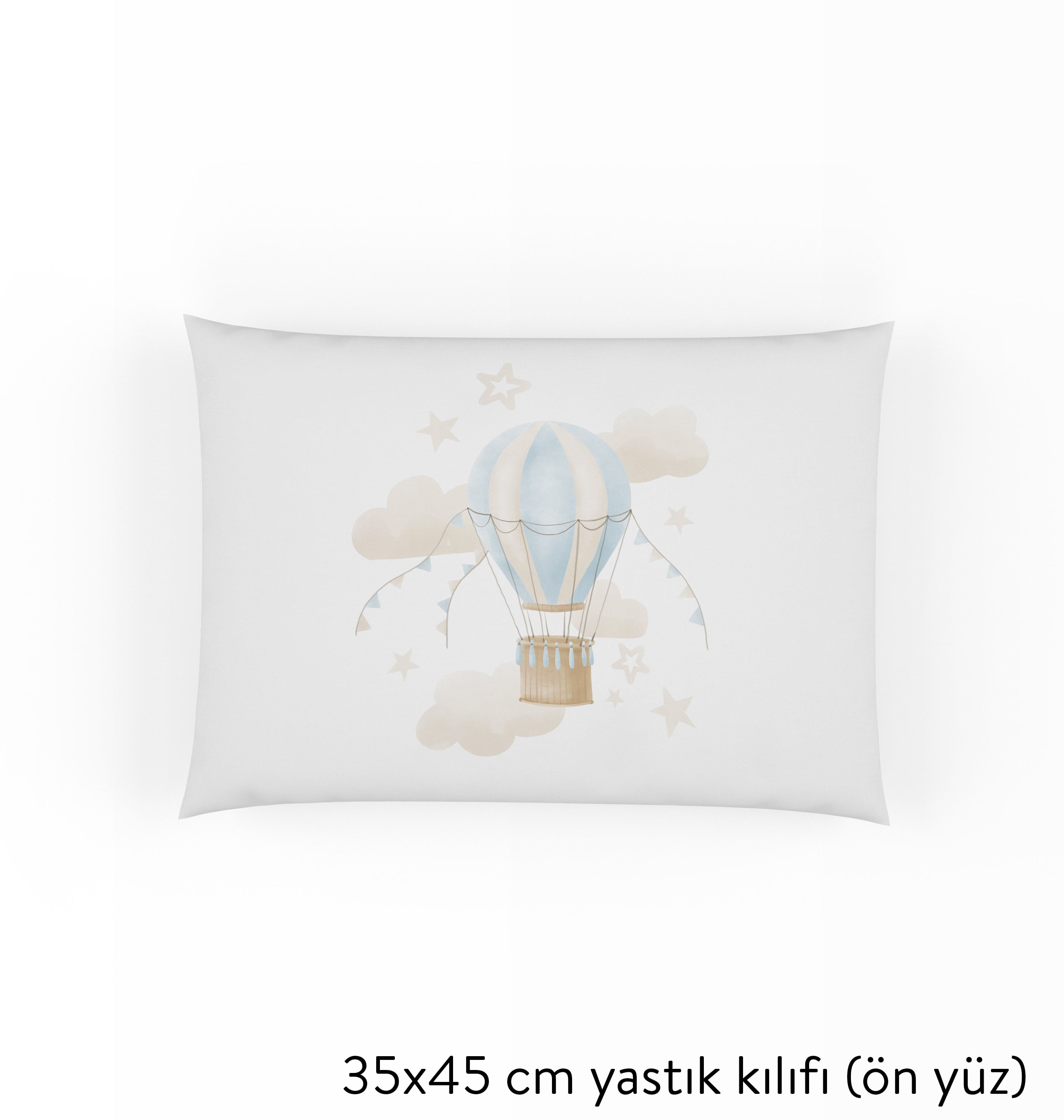MiniJoyHub Çarşaf Ve Yastık Kılıfı Mavi Uçan Balon