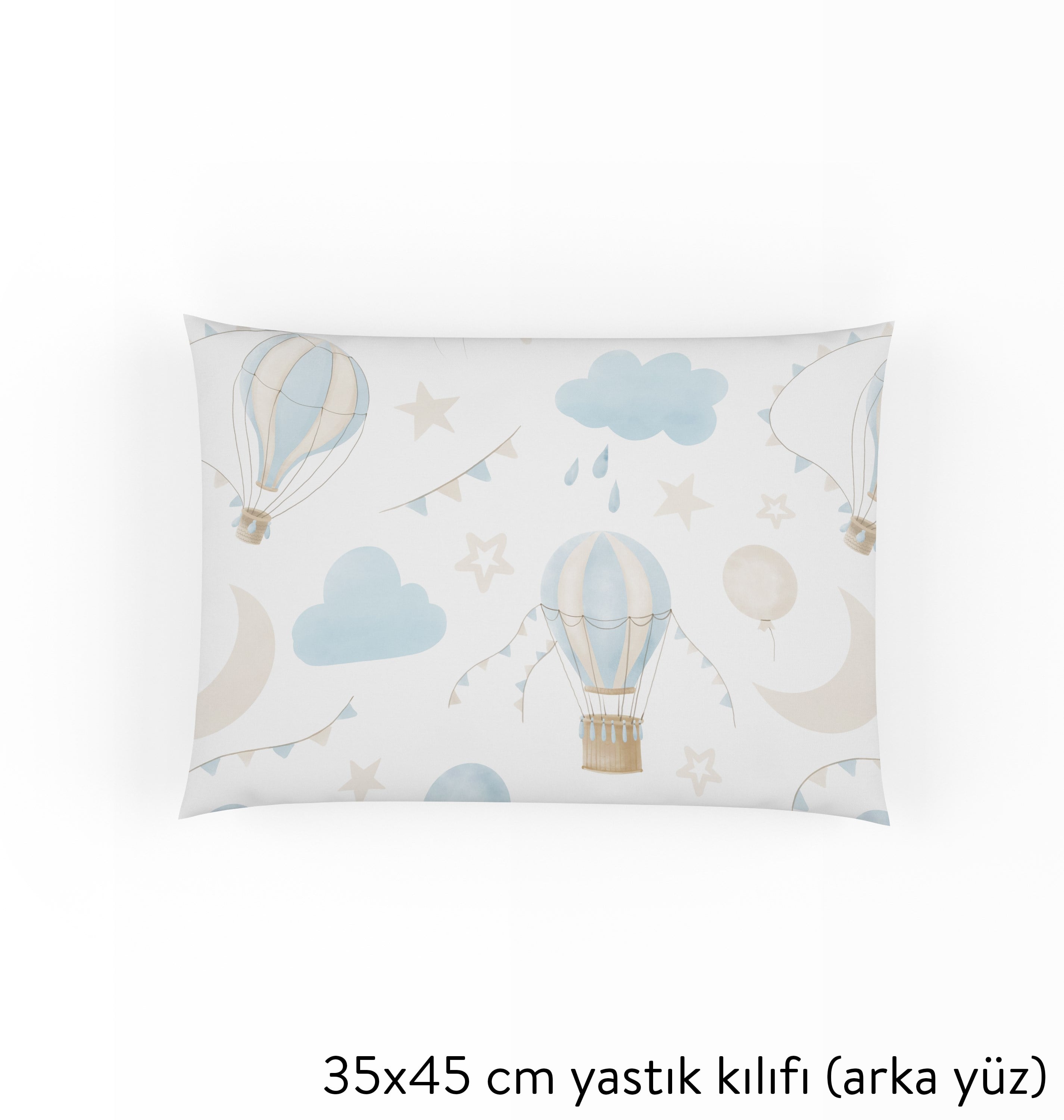 MiniJoyHub Çarşaf Ve Yastık Kılıfı Mavi Uçan Balon