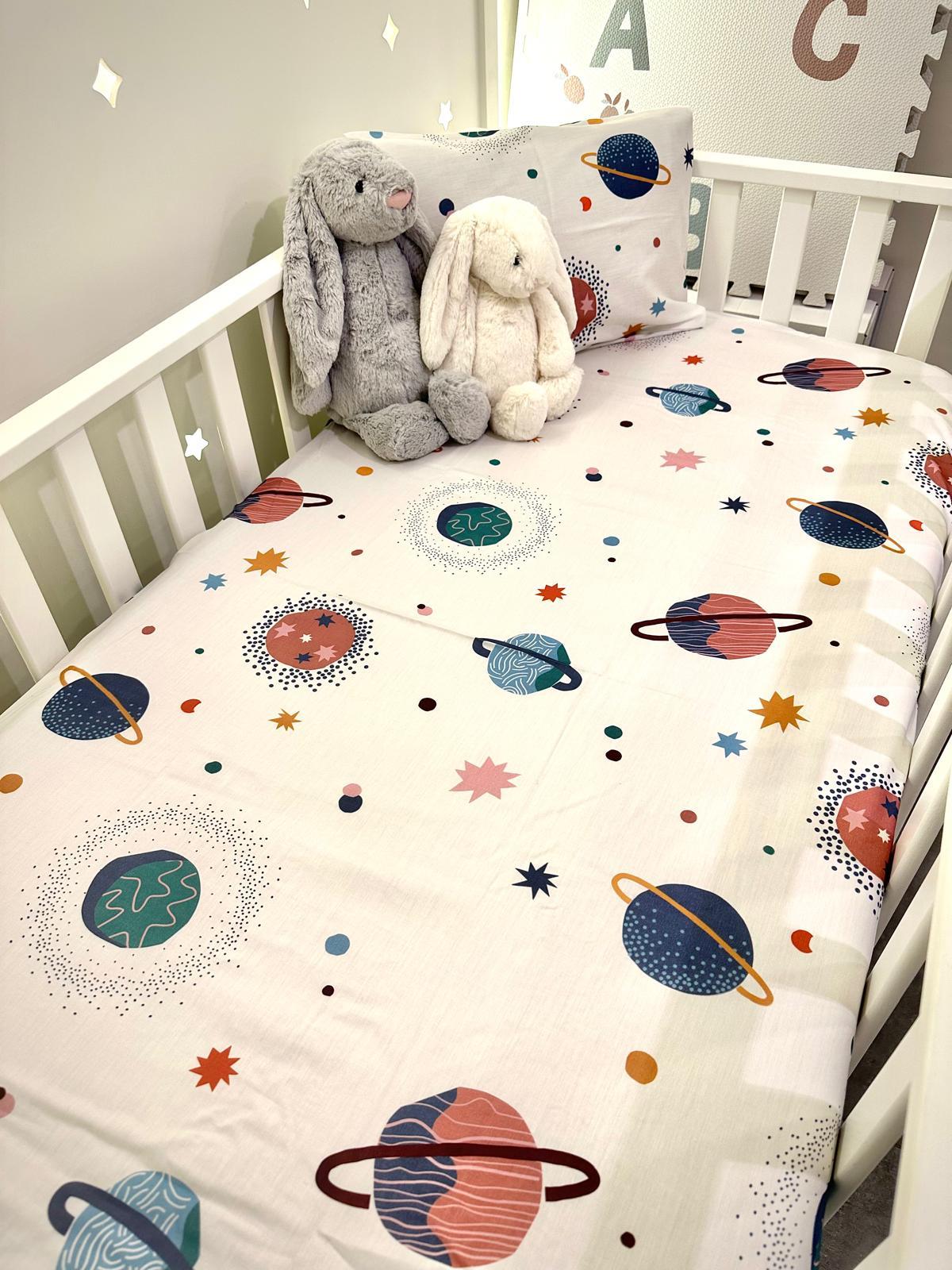 MiniJoyHub Çarşaf Ve Yastık Kılıfı Uzay