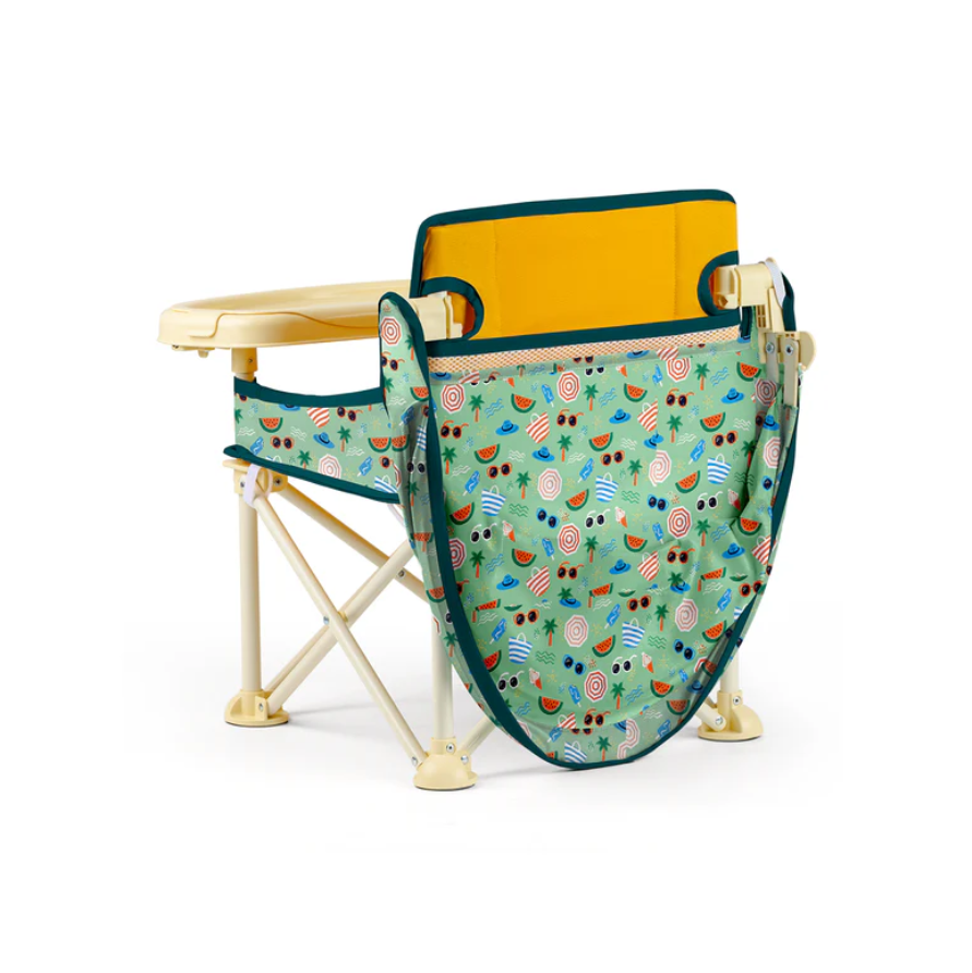 Minimono Plus Portatif Katlanabilir Mama Sandalyesi Sarı Plaj