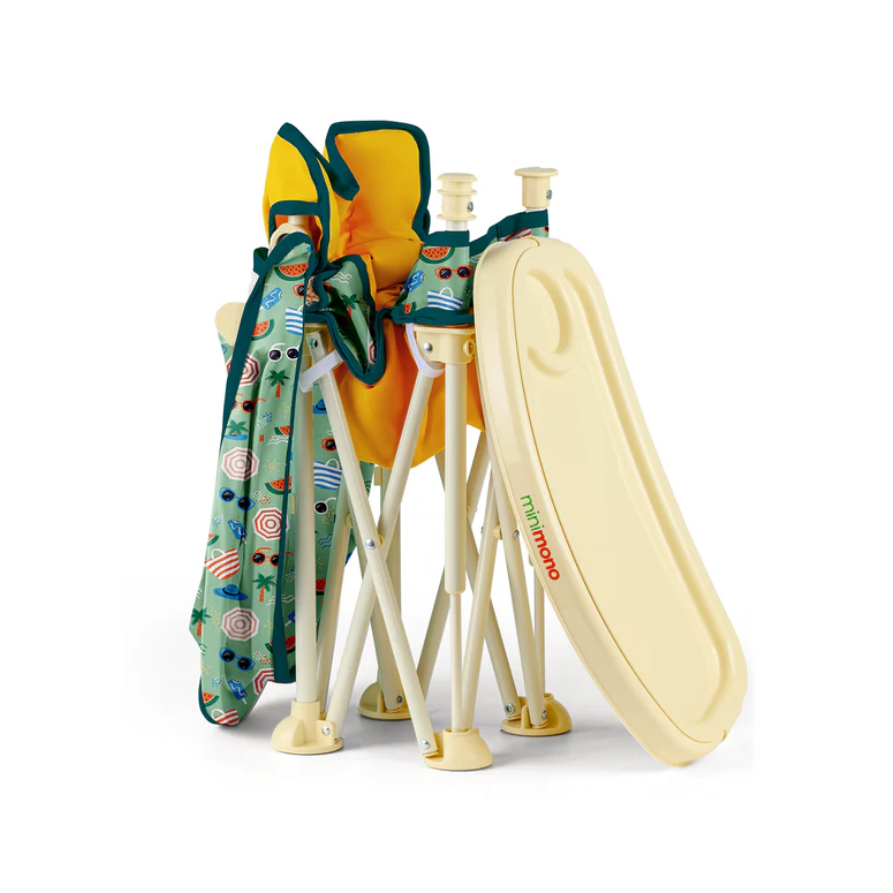 Minimono Plus Portatif Katlanabilir Mama Sandalyesi Sarı Plaj