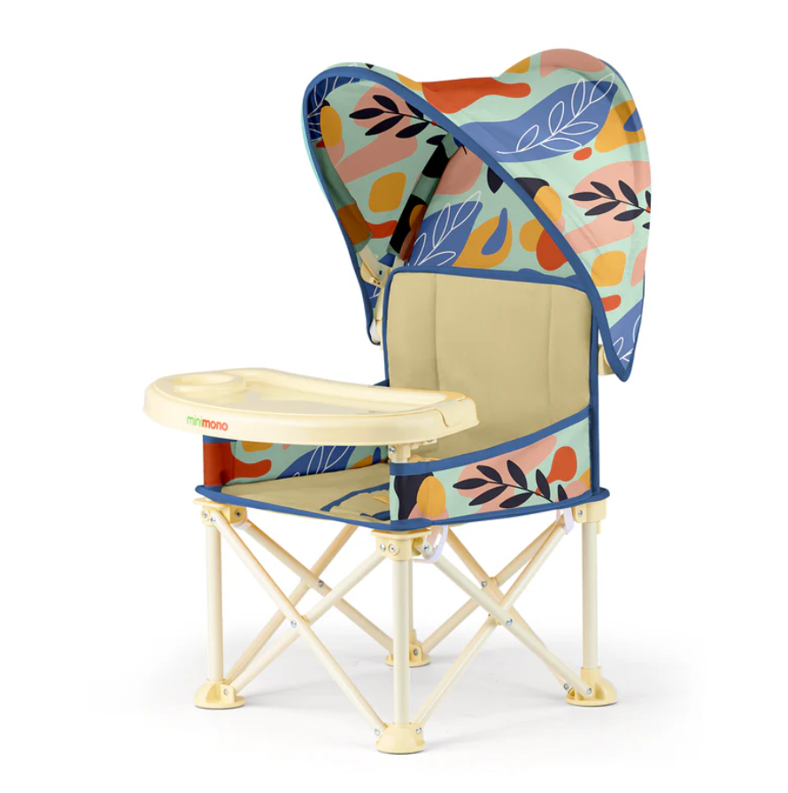 Minimono Plus Portatif Katlanabilir Mama Sandalyesi Bej Flora