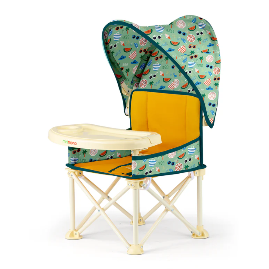 Minimono Plus Portatif Katlanabilir Mama Sandalyesi Sarı Plaj