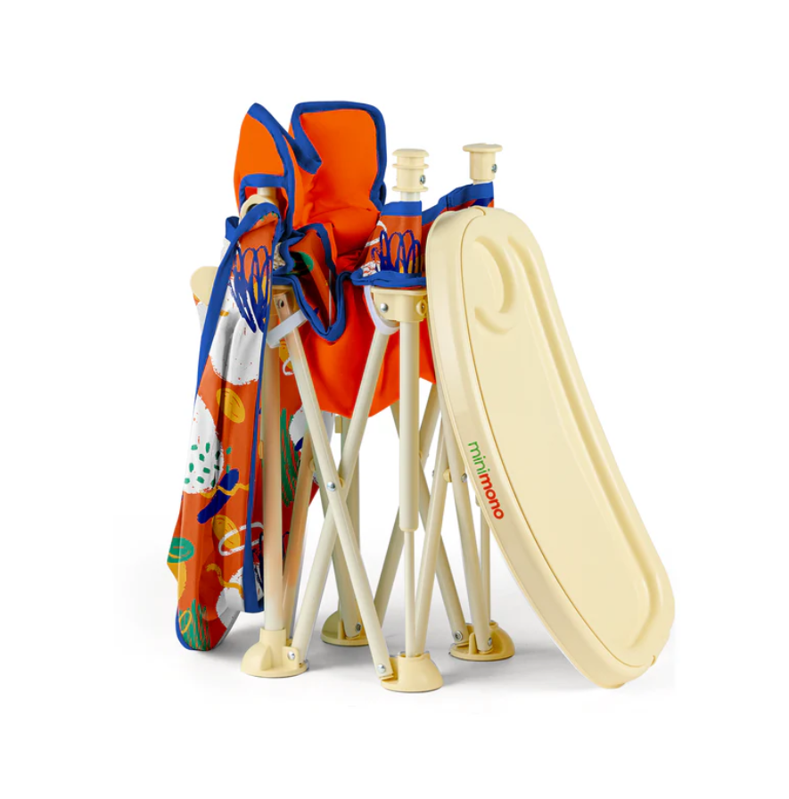 Minimono Plus Portatif Katlanabilir Mama Sandalyesi Turuncu