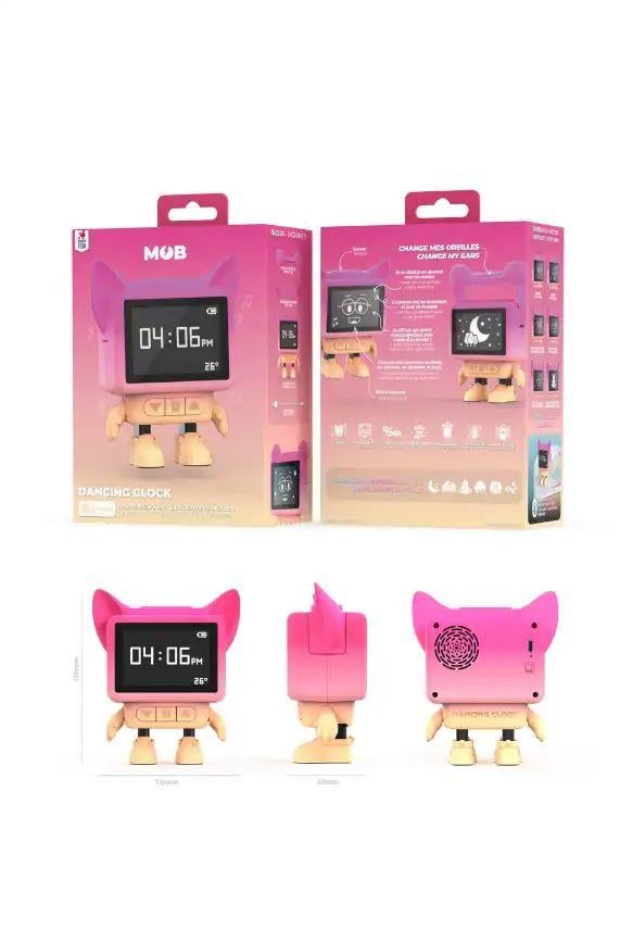 Mob Eğlenceli Dans Eden Pembe Bluetooth Hoparlör ve Çalar Saat