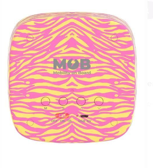 Mob Pembe Zebra Desenli Tavşan Çocuk Odası Saati ve Gece Lambası