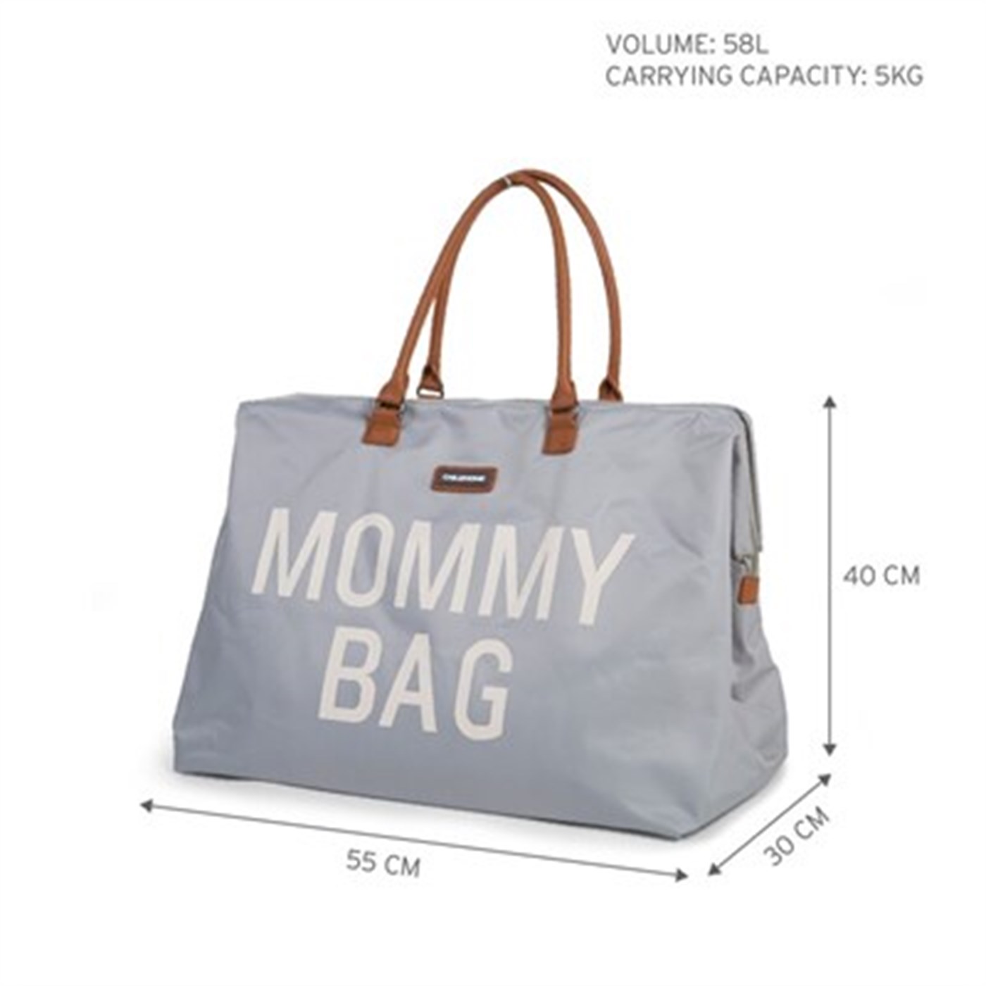 Mommy Bag, Anne Bebek Bakım Çantası, Gri