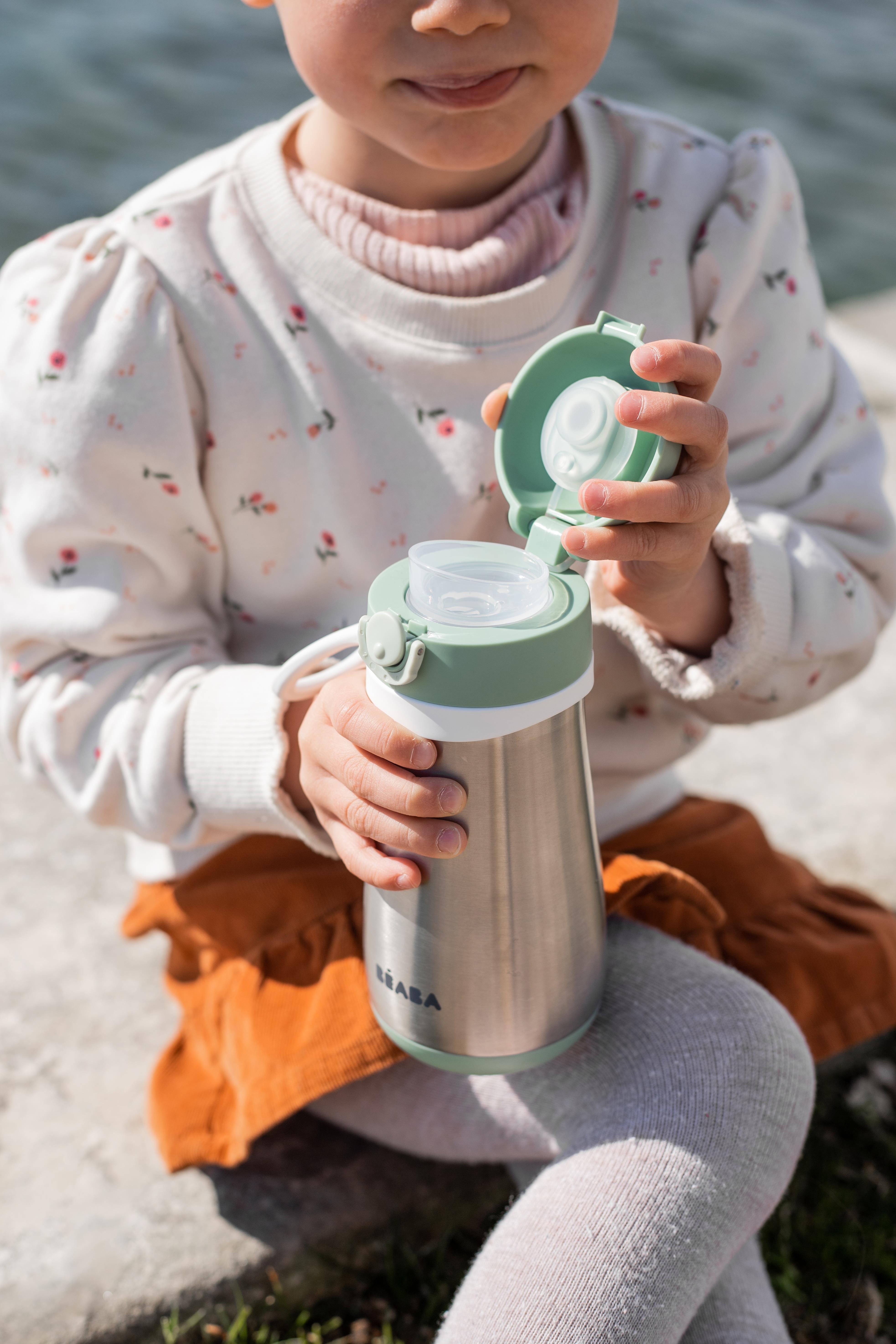 Paslanmaz Çelik Suluk 350 ml, Sage green