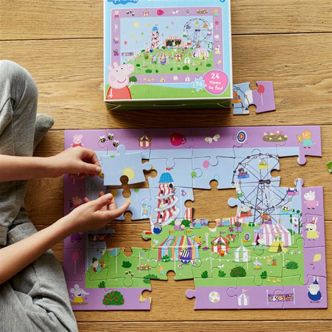 Peppa Pig - Look & Find Puzzle:  Children's Festival - 36 Parçalı Yapboz ve Gözlem Oyunu