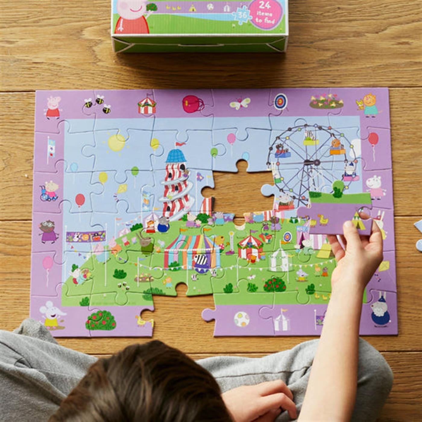 Peppa Pig - Look & Find Puzzle:  Children's Festival - 36 Parçalı Yapboz ve Gözlem Oyunu