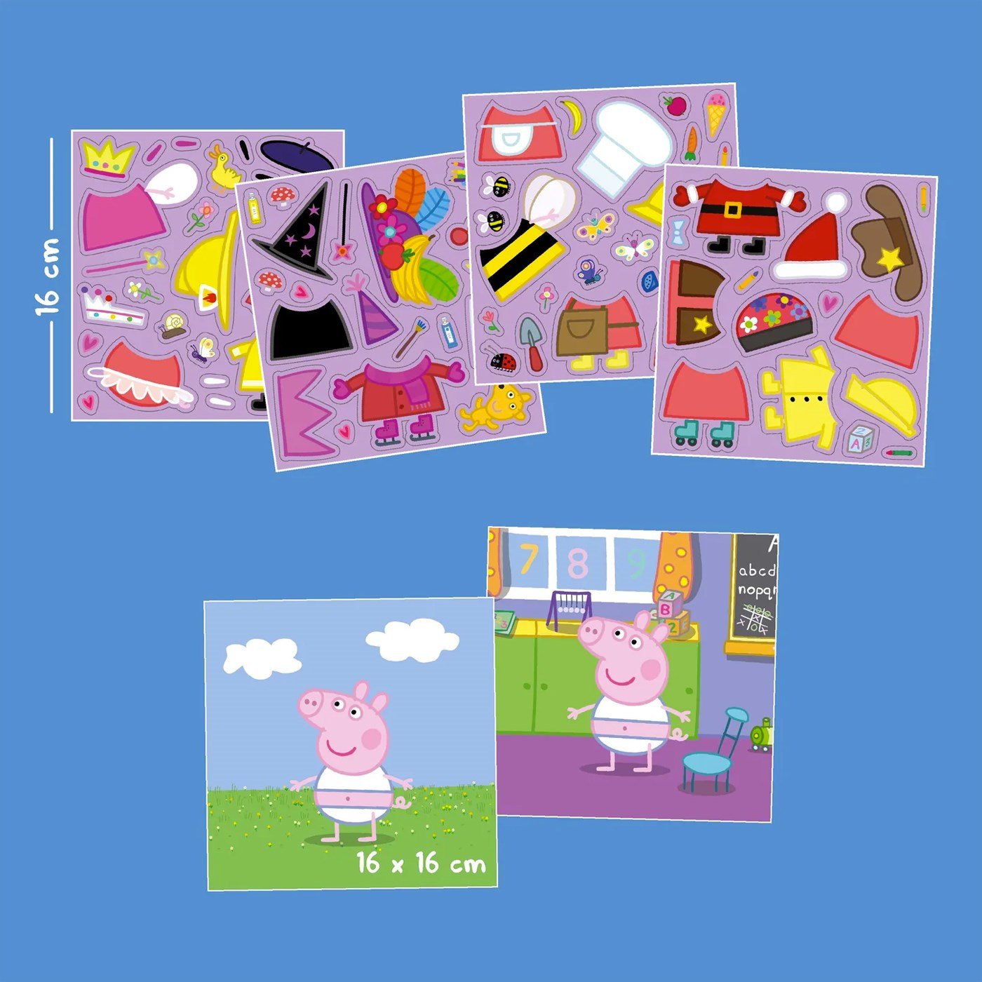 Peppa Pig - Reusable Sticker: Dress up - Tak Çıkar Çıkarma Oyunu