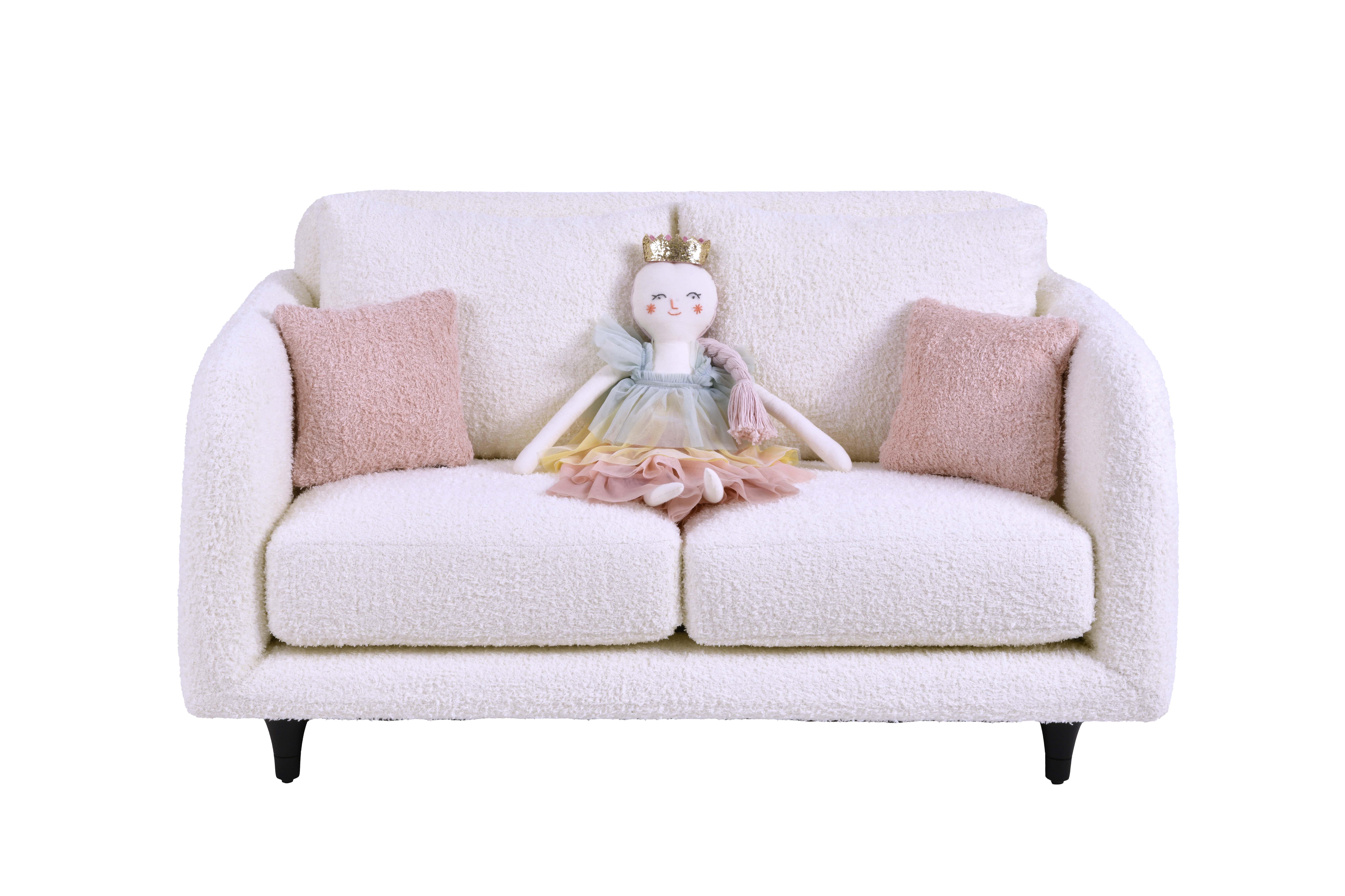 Pietra Beyaz 2'li Koltuk, Pembe Kırlent