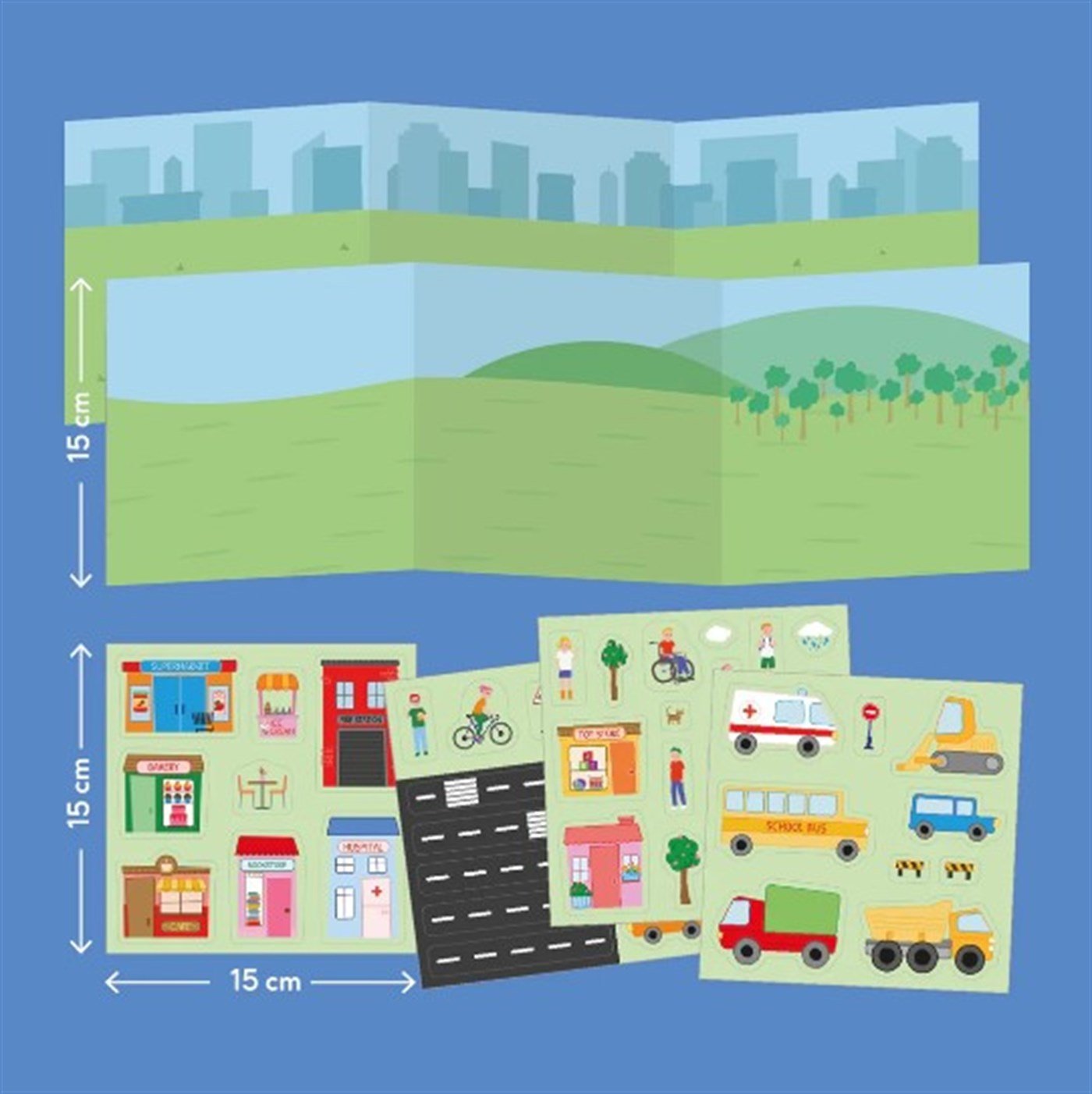 Reusable Sticker Set: My City