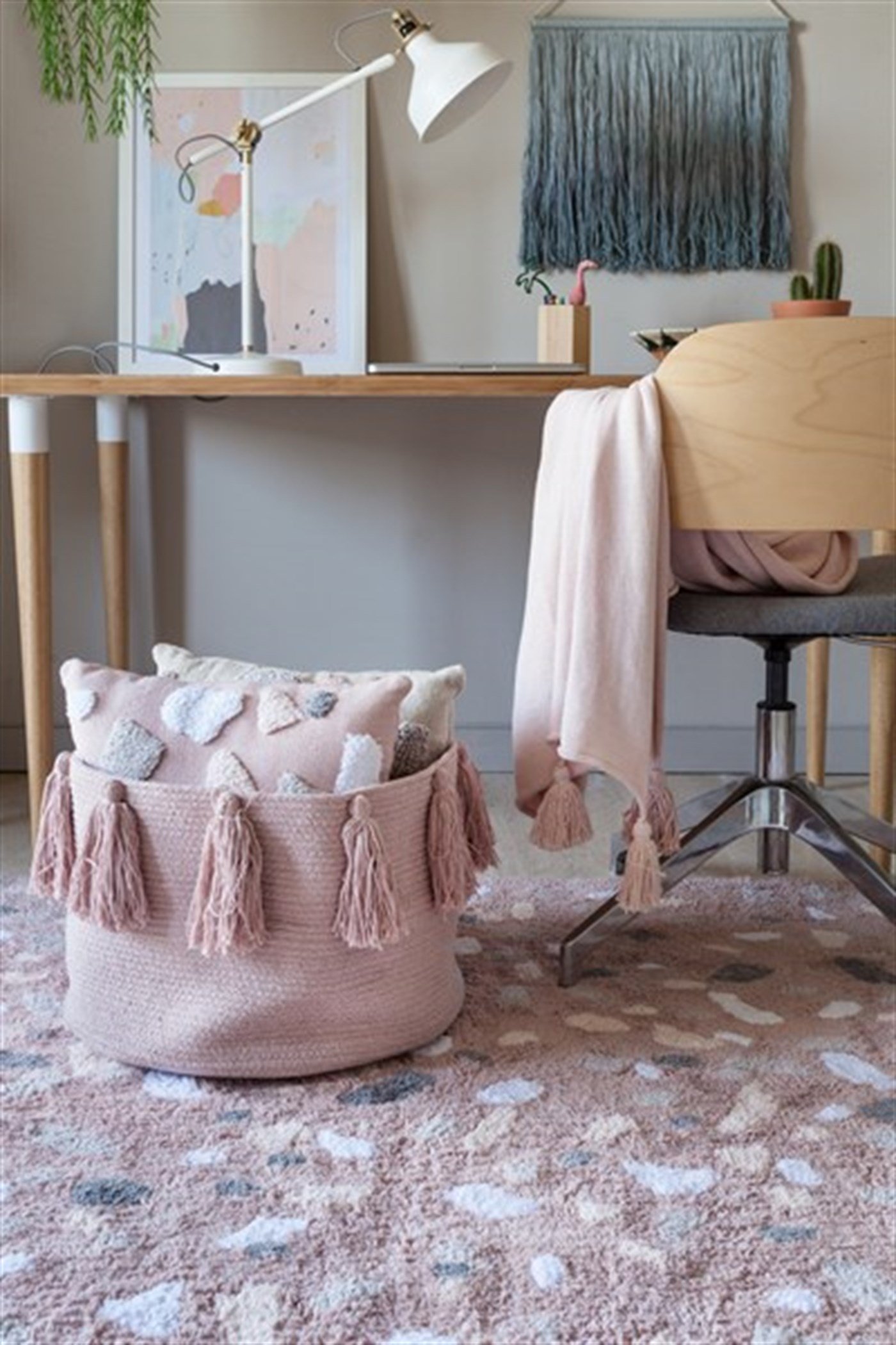 Sepet Püskül Vintage Nude